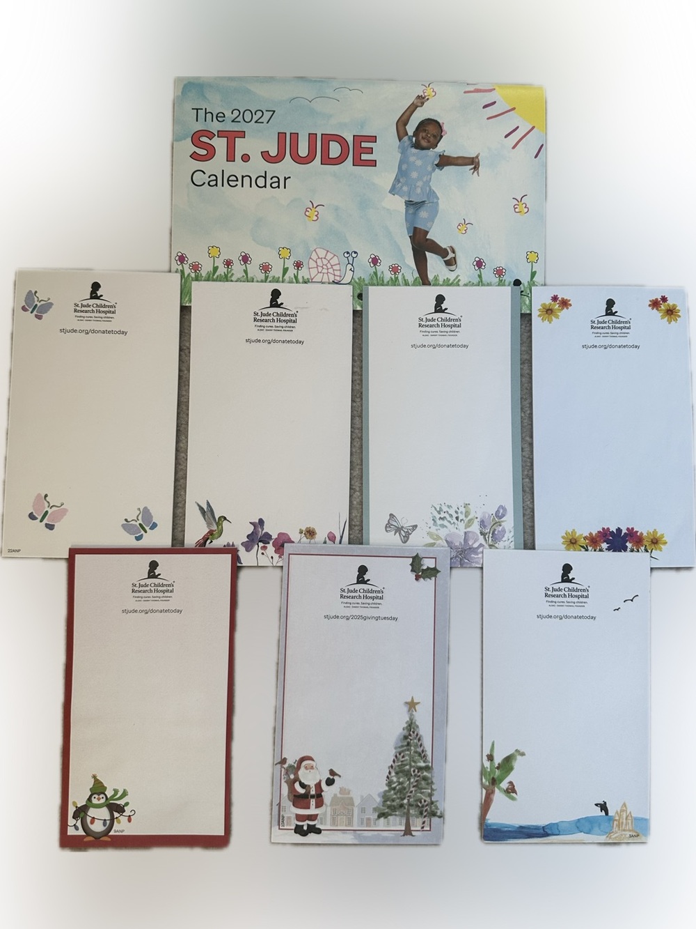 ST JUDES COLLECTIBLE 2027 CALENDAR SEASONAL NOTEPADS TABLET PADS PAPER CHRISTMAS